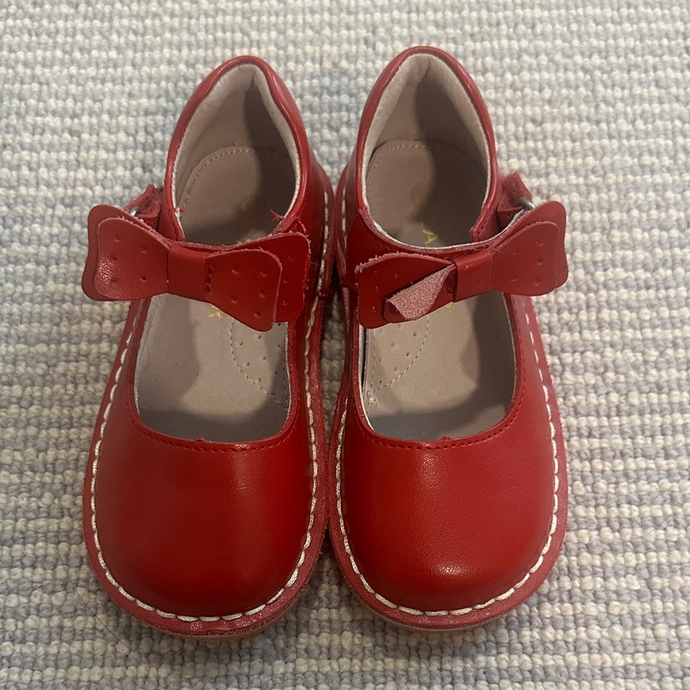 L’Amour Red Bow Kids Shoes